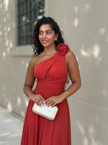 Vestido Lara terracota