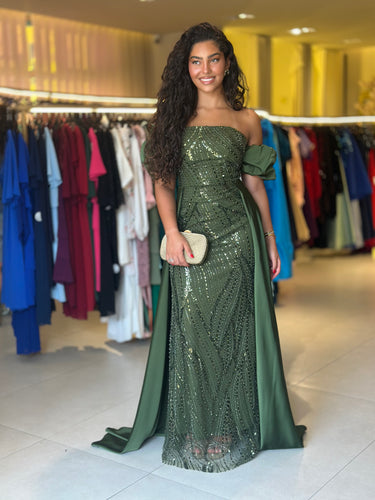 Vestido Gabriela verde kaki