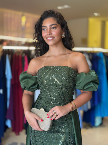 Vestido Gabriela verde kaki