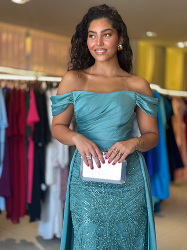 Vestido Aurora verde sage