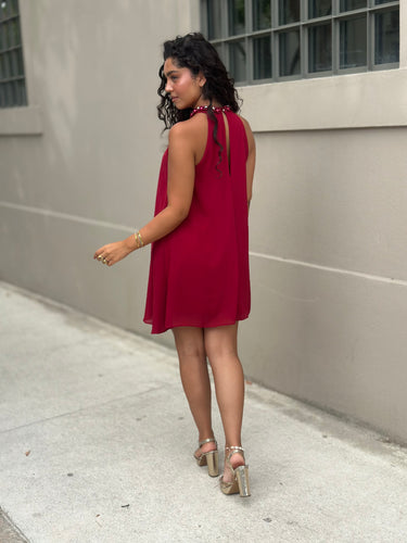 Vestido joy bordeaux
